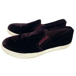 Steve Madden Women’s Slip On Burgundy Velvet Sneakers